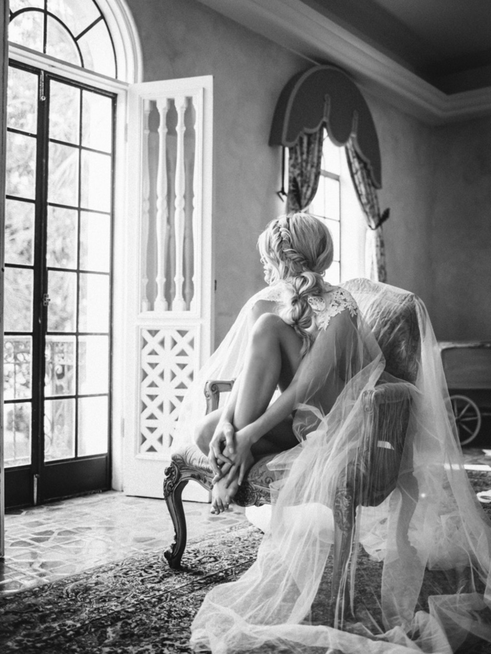 Bhldn Rare Elegant Ivory Bridal Cape - Picture 10 of 11